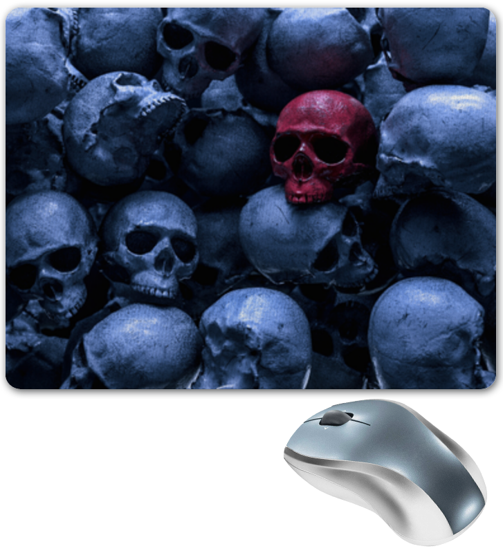 Printio Коврик для мышки Red skull цена и фото