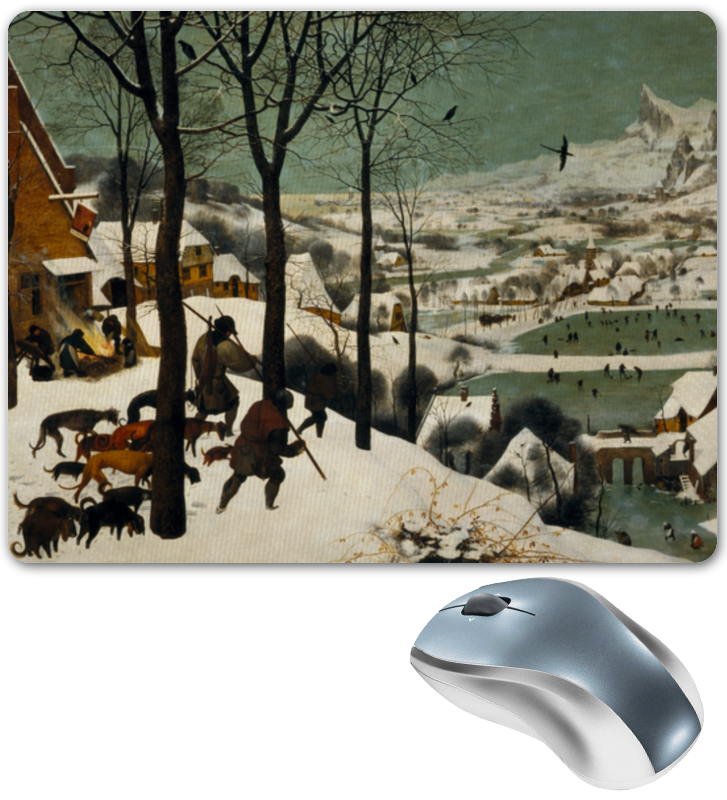 Printio Коврик для мышки Охотники на снегу (питер брейгель старший) printio коврик для мышки круглый подарки на снегу