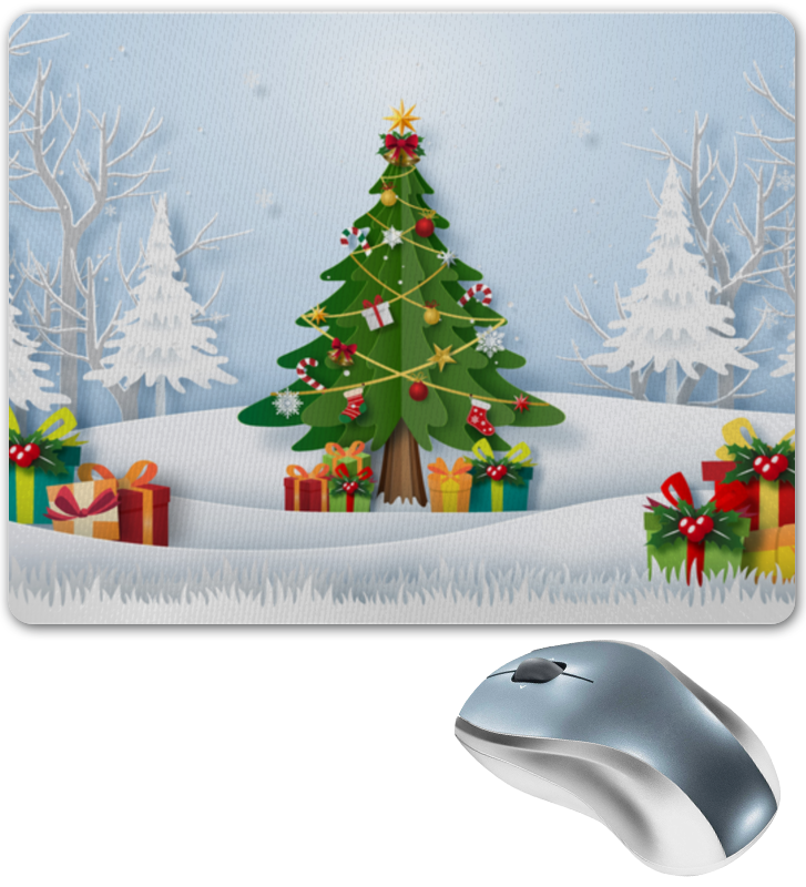 Printio Коврик для мышки Елка с подарками printio коврик для мышки снежная елка