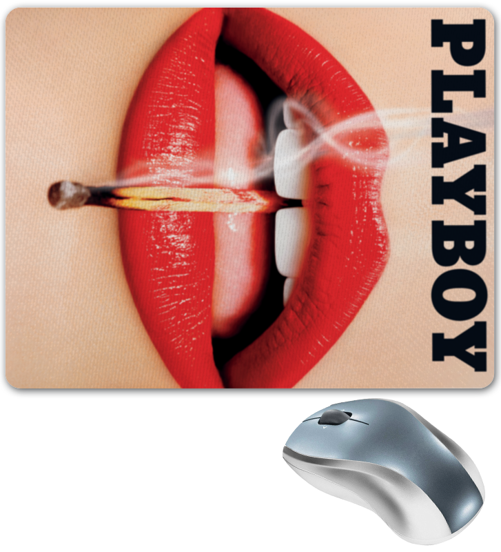 Printio Коврик для мышки Playboy губы printio коврик для мышки сердце губы акварель