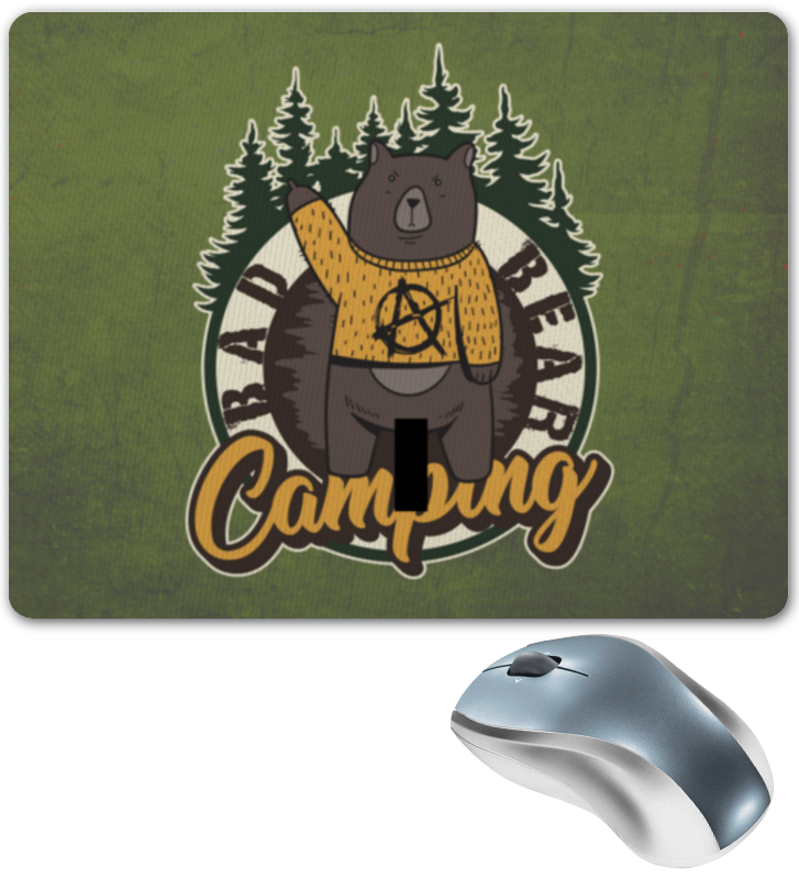 Printio Коврик для мышки Bad bear camping плед из флиса forest camp единый размер черный