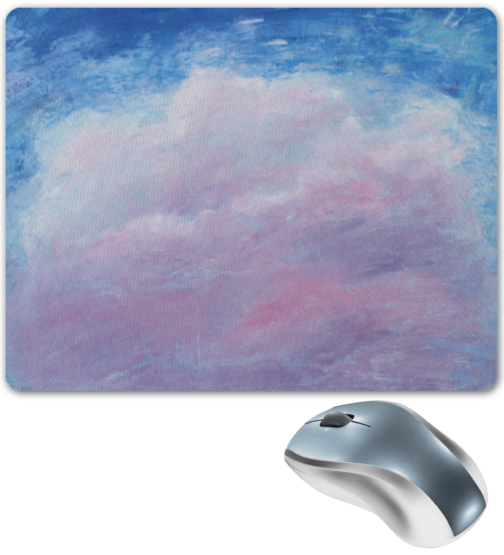 printio коврик для мышки круглый розовое облако на небе Printio Коврик для мышки Розовое облако на небе