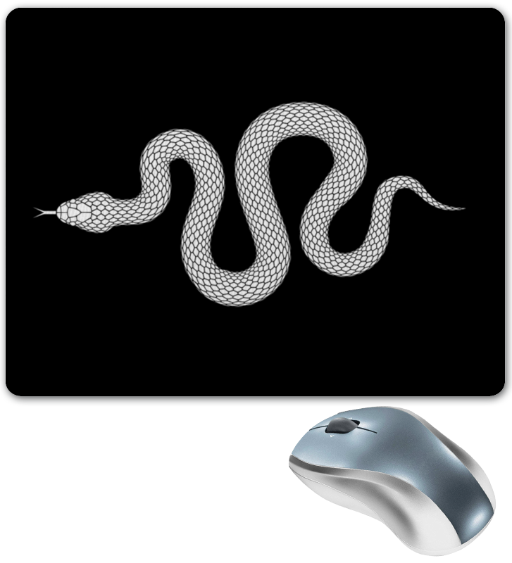 Printio Коврик для мышки Белая змея. цена и фото