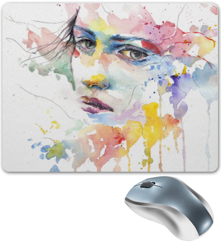 Printio Коврик для мышки Абстрактная акварель printio коврик для мышки круглый портрет красивой девушки в ярких красках