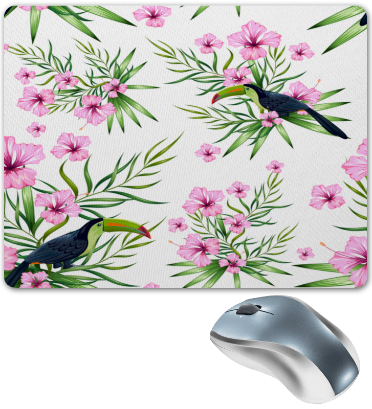 Printio Коврик для мышки Птицы и цветы