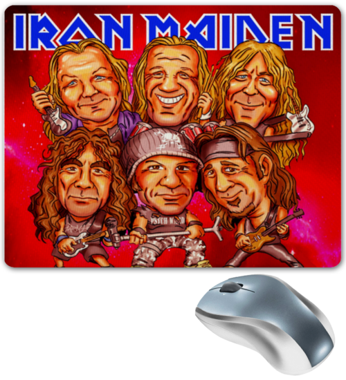 Заказать коврик для мышки в Москве. Коврик для мышки Iron Maiden Band от Leichenwagen - готовые дизайны и нанесение принтов.