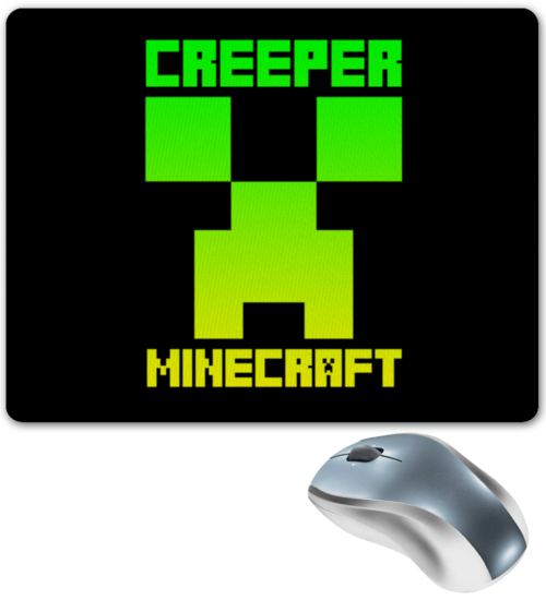 Заказать коврик для мышки в Москве. Коврик для мышки MINECRAFT CREEPER от vista12761@rambler.ru - готовые дизайны и нанесение принтов.