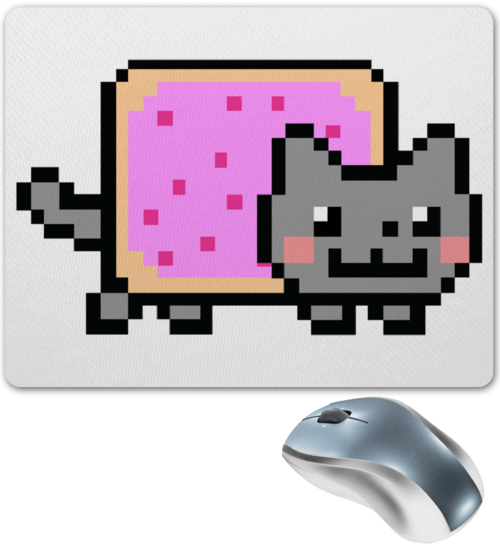Заказать коврик для мышки в Москве. Коврик для мышки Nyan cat от yes.you.can. - готовые дизайны и нанесение принтов.