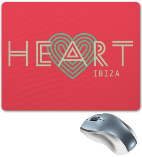 Заказать коврик для мышки в Москве. Коврик для мышки Ibiza Heart от GIORDANO RIZZO MORETTI - готовые дизайны и нанесение принтов.