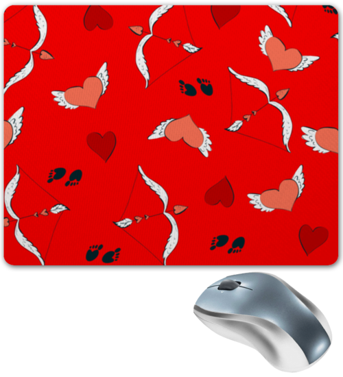 Заказать коврик для мышки в Москве. Коврик для мышки сердечки от THE_NISE  - готовые дизайны и нанесение принтов.