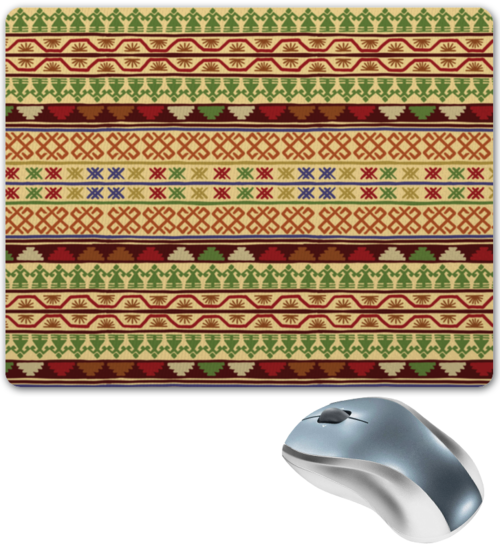 Заказать коврик для мышки в Москве. Коврик для мышки Ацтекский узор от BeliySlon - готовые дизайны и нанесение принтов.