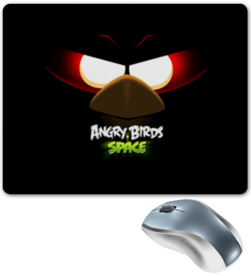 Заказать коврик для мышки в Москве. Коврик для мышки Space (Angry Birds) от Аня Лукьянова - готовые дизайны и нанесение принтов.