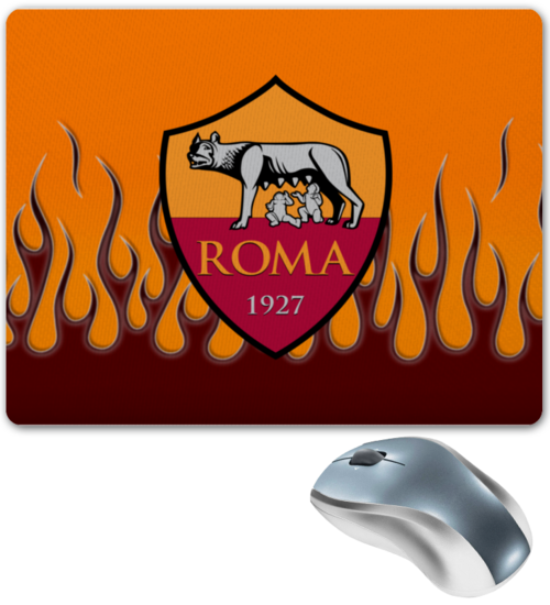 Заказать коврик для мышки в Москве. Коврик для мышки FC Roma от THE_NISE  - готовые дизайны и нанесение принтов.