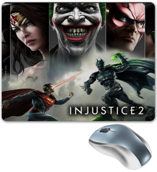 Заказать коврик для мышки в Москве. Коврик для мышки INJUSTICE от robus - готовые дизайны и нанесение принтов.