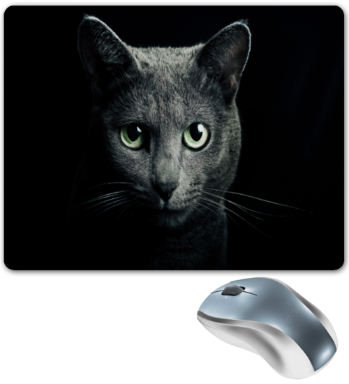 Заказать коврик для мышки в Москве. Коврик для мышки Серый кот от THE_NISE  - готовые дизайны и нанесение принтов.