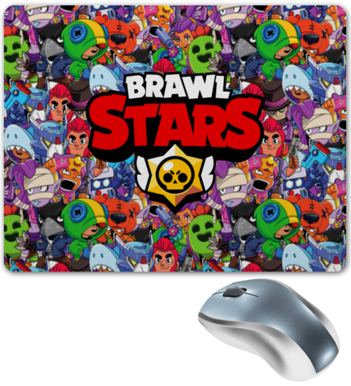 Заказать коврик для мышки в Москве. Коврик для мышки BRAWL STARS от geekbox - готовые дизайны и нанесение принтов.