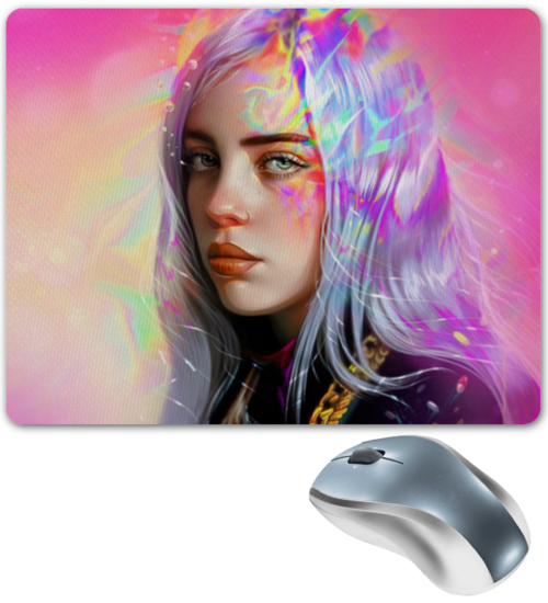 Заказать коврик для мышки в Москве. Коврик для мышки Billie Eilish от Jimmy Flash - готовые дизайны и нанесение принтов.