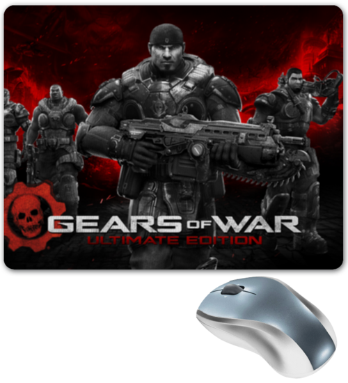 Заказать коврик для мышки в Москве. Коврик для мышки GEARS OF WAR от robus - готовые дизайны и нанесение принтов.