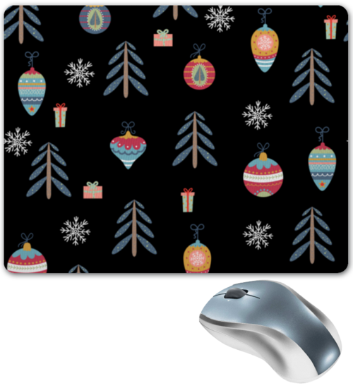 Заказать коврик для мышки в Москве. Коврик для мышки Новый год от ZVER  - готовые дизайны и нанесение принтов.