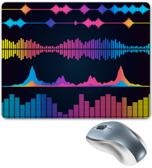 Заказать коврик для мышки в Москве. Коврик для мышки Звуковая волна от THE_NISE  - готовые дизайны и нанесение принтов.