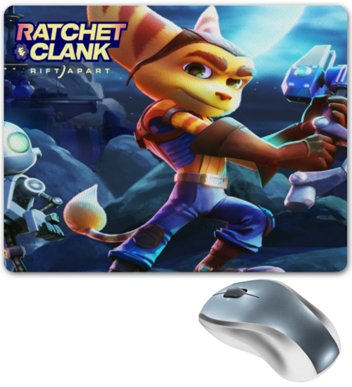 Заказать коврик для мышки в Москве. Коврик для мышки Ratchet & Clank от THE_NISE  - готовые дизайны и нанесение принтов.