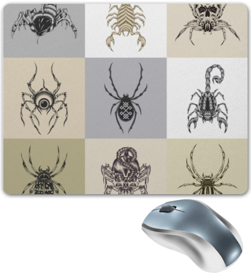Заказать коврик для мышки в Москве. Коврик для мышки пауки от THE_NISE  - готовые дизайны и нанесение принтов.
