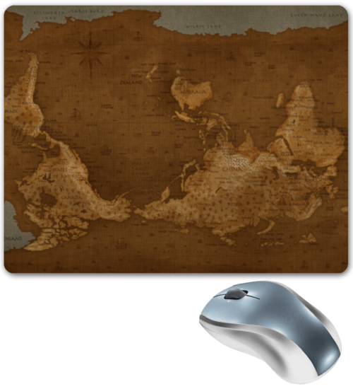 Заказать коврик для мышки в Москве. Коврик для мышки Карта мира от Александр Гришин - готовые дизайны и нанесение принтов.