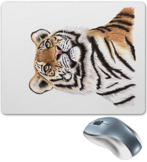 Заказать коврик для мышки в Москве. Коврик для мышки Взгляд тигра от tigerda  - готовые дизайны и нанесение принтов.