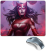 Заказать коврик для мышки в Москве. Коврик для мышки Алая Ведьма / Scarlet Witch от Jimmy Flash - готовые дизайны и нанесение принтов.