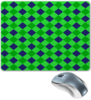 Заказать коврик для мышки в Москве. Коврик для мышки Сине-зеленые квадраты от THE_NISE  - готовые дизайны и нанесение принтов.