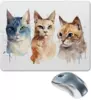 Заказать коврик для мышки в Москве. Коврик для мышки Акварельные кошки от motorv3@rambler.ru - готовые дизайны и нанесение принтов.