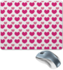 Заказать коврик для мышки в Москве. Коврик для мышки Розовые сердечки от THE_NISE  - готовые дизайны и нанесение принтов.
