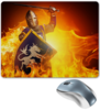 Заказать коврик для мышки в Москве. Коврик для мышки Knight on fire от Leichenwagen - готовые дизайны и нанесение принтов.