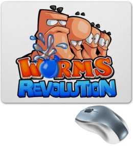 Заказать коврик для мышки в Москве. Коврик для мышки Worms Revolution от game-fan - готовые дизайны и нанесение принтов.