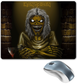 Заказать коврик для мышки в Москве. Коврик для мышки Iron Maiden Band от Leichenwagen - готовые дизайны и нанесение принтов.