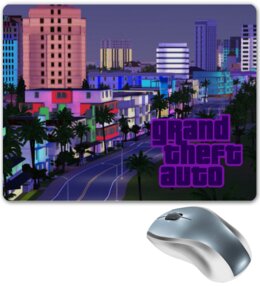 Заказать коврик для мышки в Москве. Коврик для мышки Grand Theft Auto от THE_NISE  - готовые дизайны и нанесение принтов.