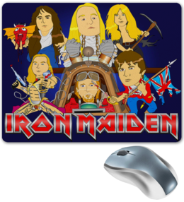 Заказать коврик для мышки в Москве. Коврик для мышки Iron Maiden Band от Leichenwagen - готовые дизайны и нанесение принтов.