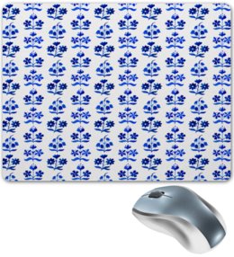Заказать коврик для мышки в Москве. Коврик для мышки голубые цветы от THE_NISE  - готовые дизайны и нанесение принтов.