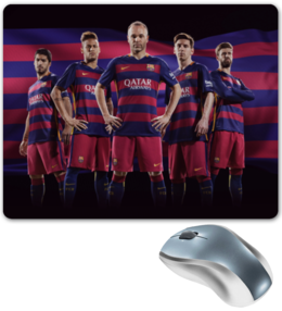 Заказать коврик для мышки в Москве. Коврик для мышки FC Barcelona от skynatural - готовые дизайны и нанесение принтов.