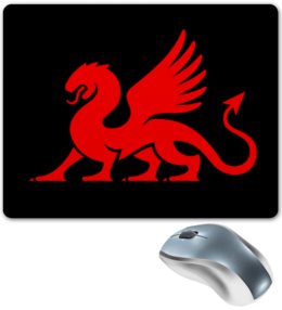 Заказать коврик для мышки в Москве. Коврик для мышки Красный дракон от lissaart@yandex.ru - готовые дизайны и нанесение принтов.