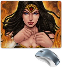 Заказать коврик для мышки в Москве. Коврик для мышки Чудо-женщина / Wonder Woman от Jimmy Flash - готовые дизайны и нанесение принтов.