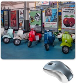 Заказать коврик для мышки в Москве. Коврик для мышки Vespa от ElenaE  - готовые дизайны и нанесение принтов.