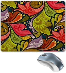 Заказать коврик для мышки в Москве. Коврик для мышки Цветочная роспись от THE_NISE  - готовые дизайны и нанесение принтов.