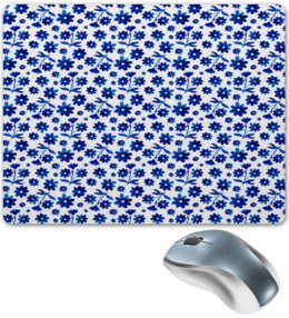 Заказать коврик для мышки в Москве. Коврик для мышки голубые цветы от THE_NISE  - готовые дизайны и нанесение принтов.