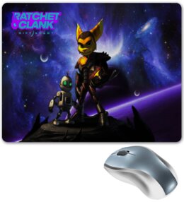 Заказать коврик для мышки в Москве. Коврик для мышки Ratchet & Clank Rift Apart от THE_NISE  - готовые дизайны и нанесение принтов.