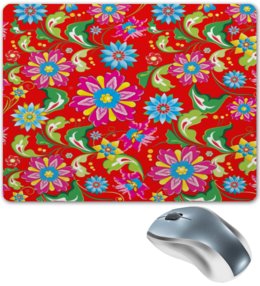 Заказать коврик для мышки в Москве. Коврик для мышки Цветочный узор от THE_NISE  - готовые дизайны и нанесение принтов.
