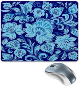 Заказать коврик для мышки в Москве. Коврик для мышки Голубые цветы от THE_NISE  - готовые дизайны и нанесение принтов.