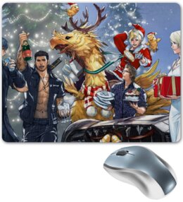 Заказать коврик для мышки в Москве. Коврик для мышки С новым годом! (Final Fantasy) от GeekFox  - готовые дизайны и нанесение принтов.