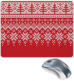 Заказать коврик для мышки в Москве. Коврик для мышки Новогодние узоры от FireFoxa - готовые дизайны и нанесение принтов.