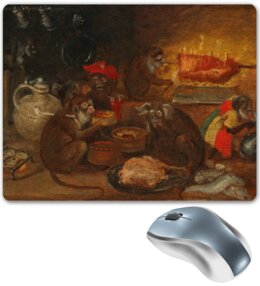 Заказать коврик для мышки в Москве. Коврик для мышки Abraham Teniers от THE_NISE  - готовые дизайны и нанесение принтов.
